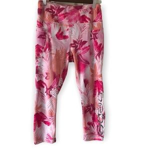 Bebe sport bright floral workout pants